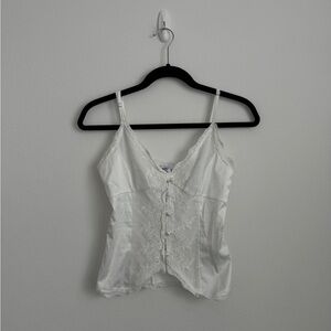 PRINCESS POLLY white lace tank top sz 4